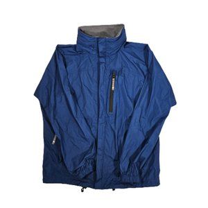REI E1 Elements Blue Jacket Boy's Size XL 16/18 Nylon Hooded Lightweight